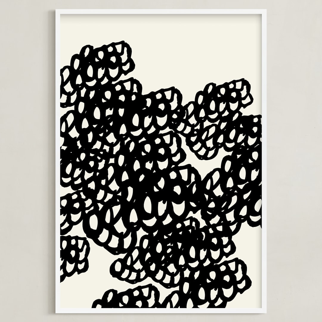 "Black Sheep" - Art Print in Noir by rose lindo - Framed