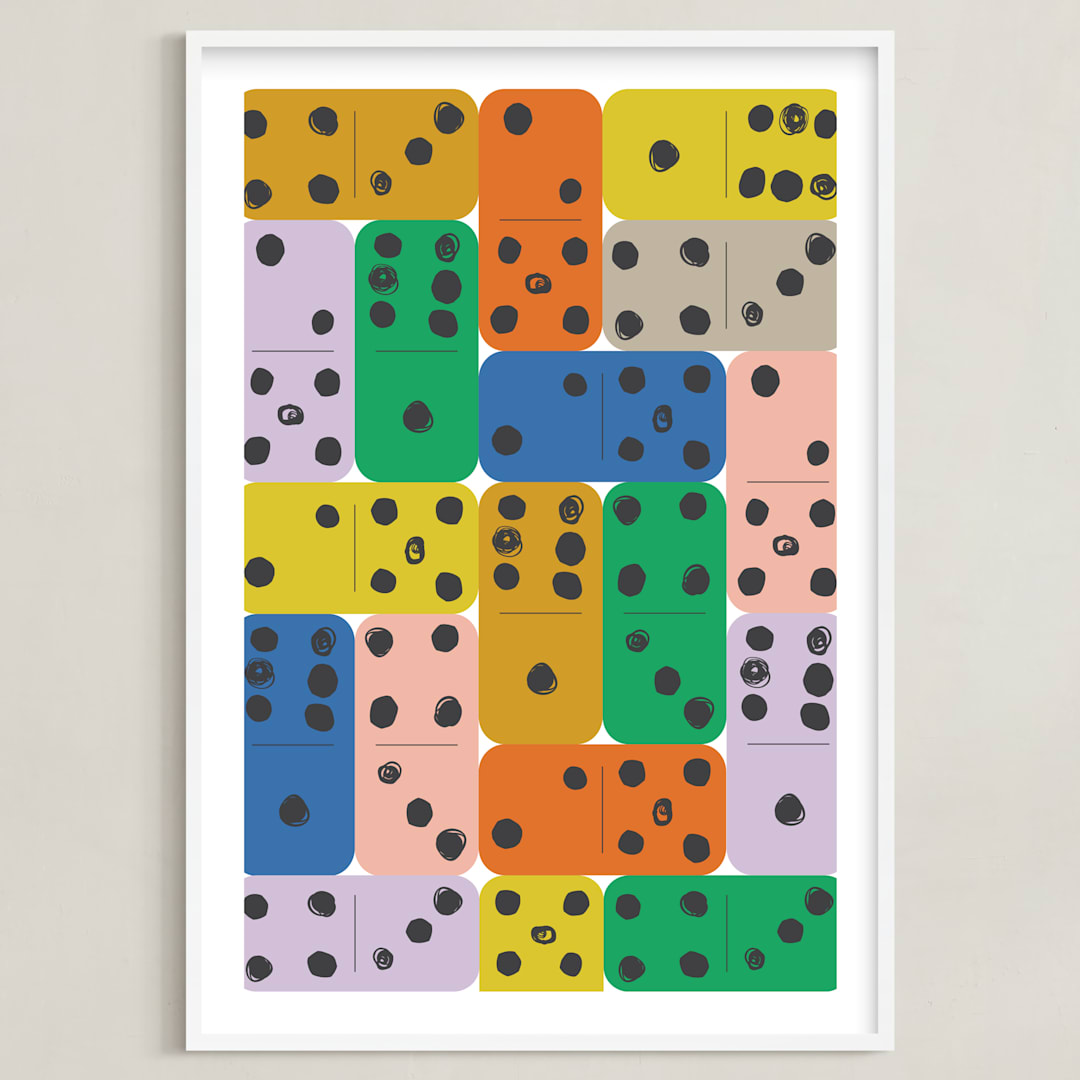 "Fun & Games I" - Art Print in Multi by Ampersand Design Studio - Framed