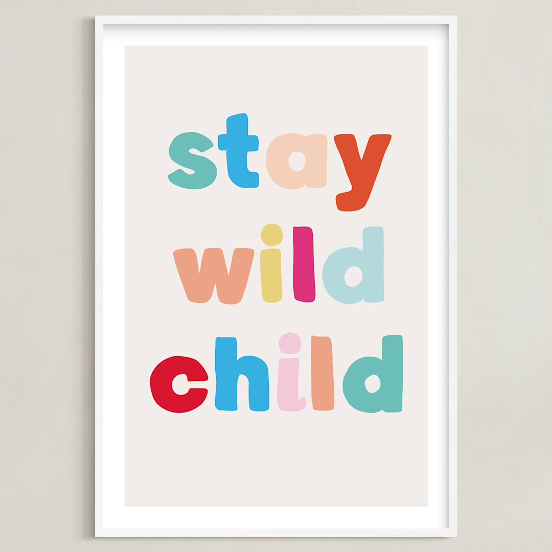 "My type I" - Art Print in Beige by Creo Study - Framed