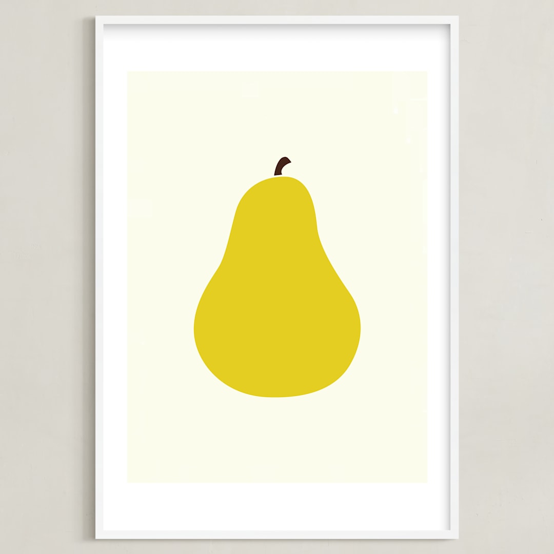 "Heirloom Pear" - Art Print in Danjou by Alexandra Stafford - Framed