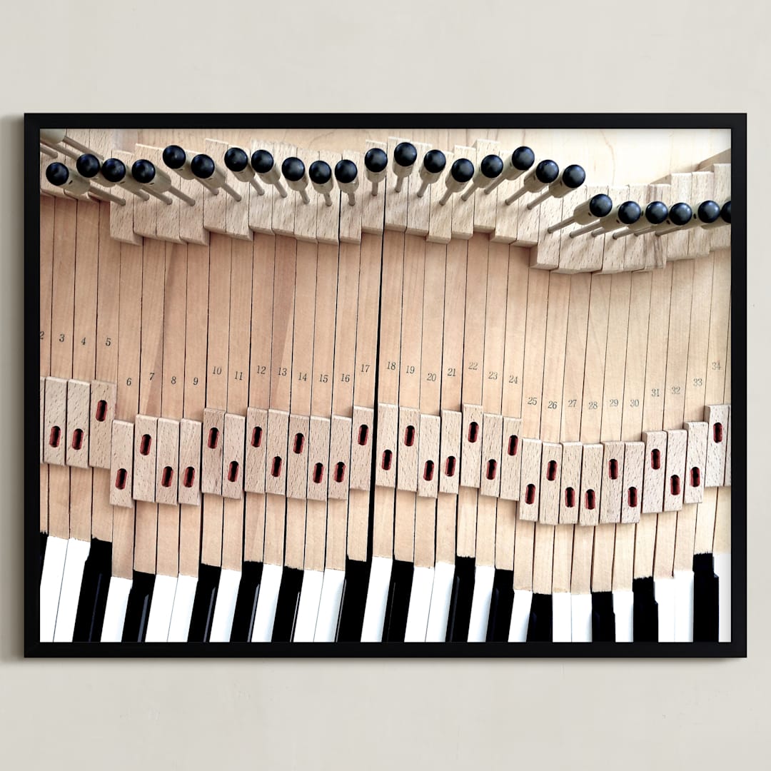 "Key Rehab" - Art Print in Oxblood by Poppy A - Framed