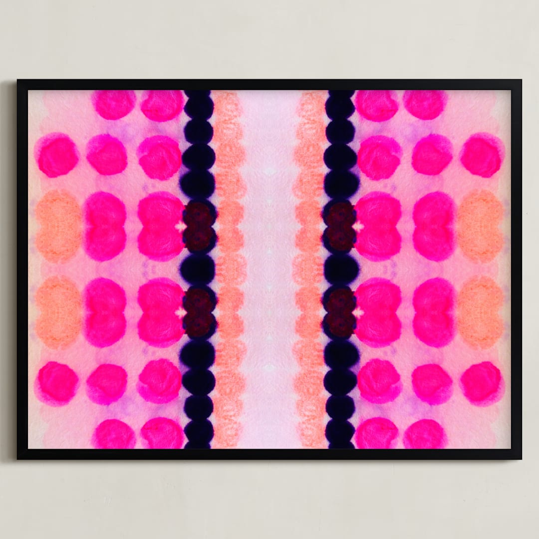 "Still Not Scared" - Art Print in Magenta by HAPI ART - Framed