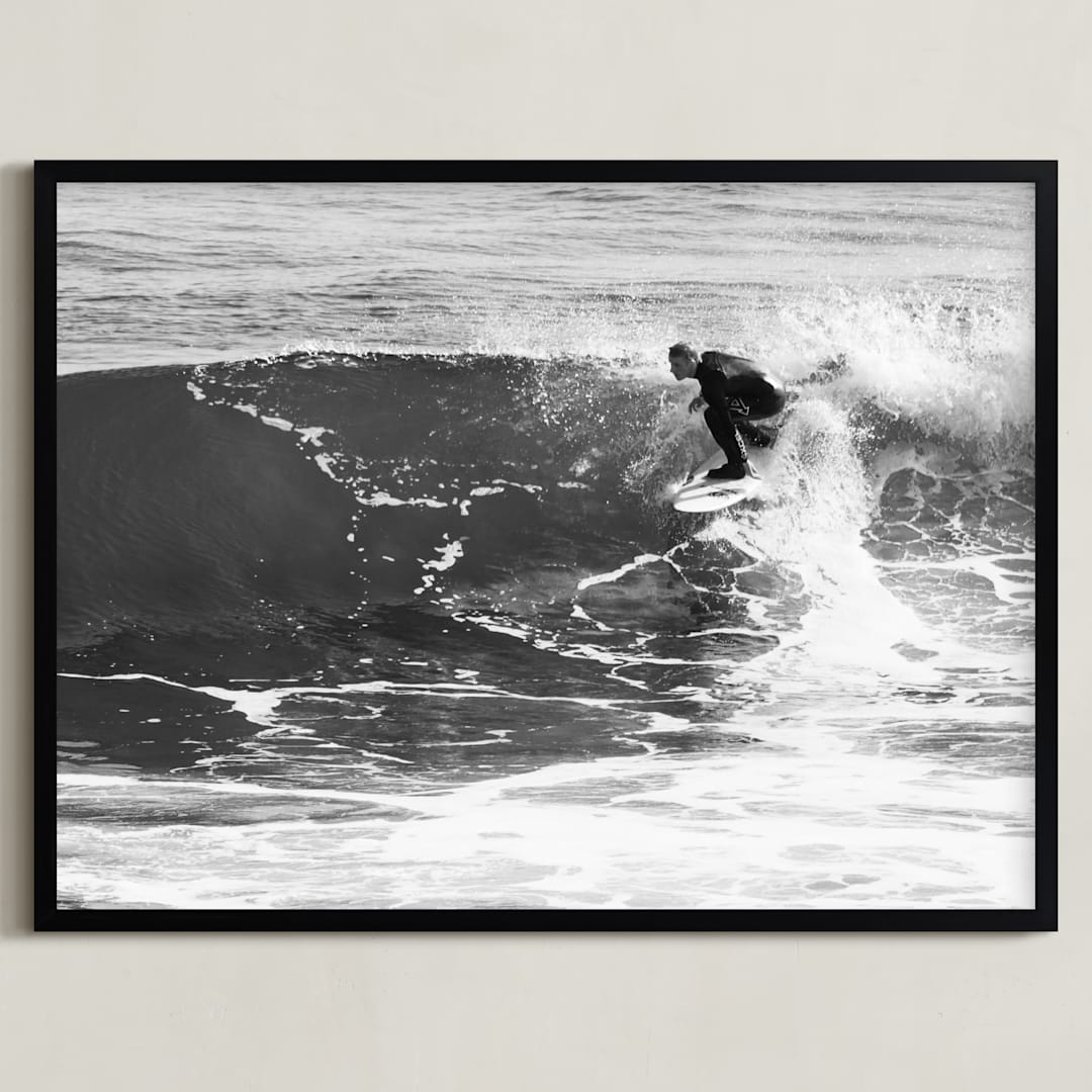 "No More Waiting" - Art Print in Black & White by Carole Crohan - CaroleeXpressions - Framed