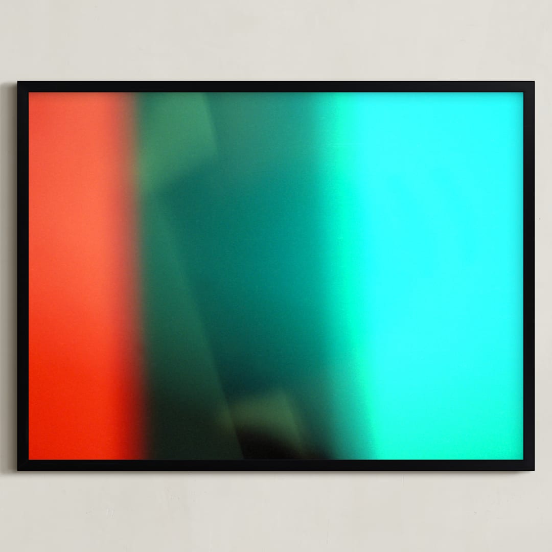 "Experiments with Film 006" - Art Print in Cyan by Arash Fattahi Acosta - Framed
