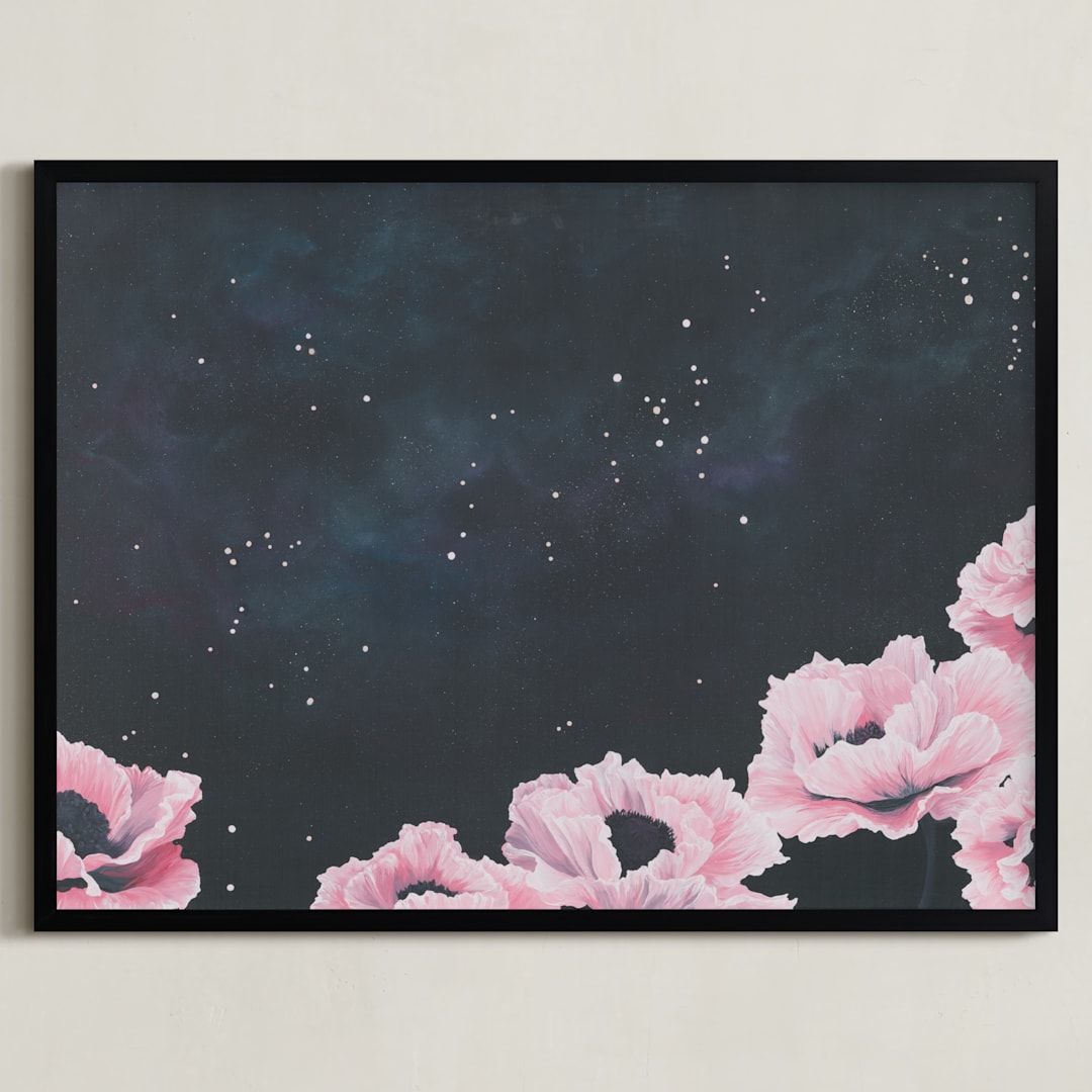 "Awakening" - Art Print in Blush by Emily Magone - Framed