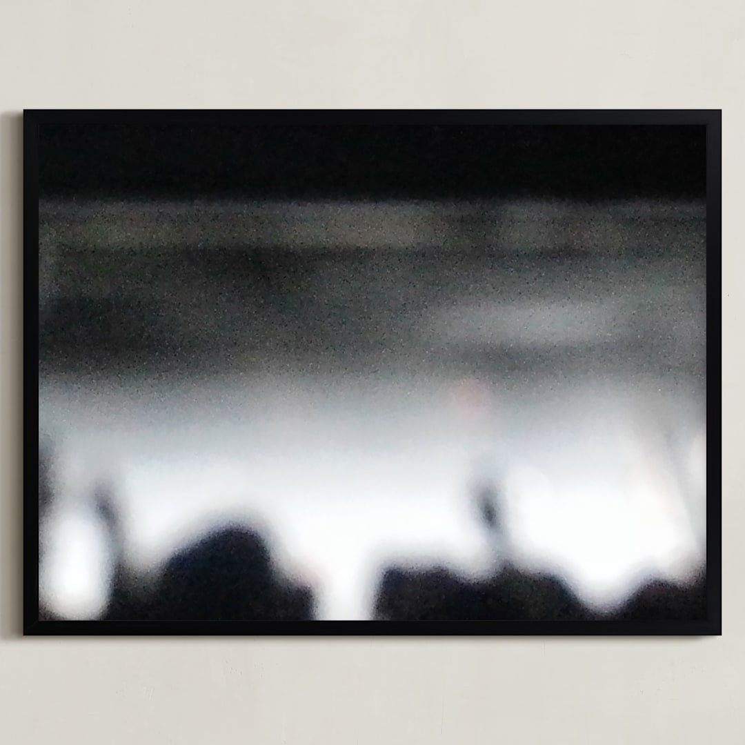 "Background Noise" - Art Print in Held Up Hand Taupe by Jeff Preuss - Framed