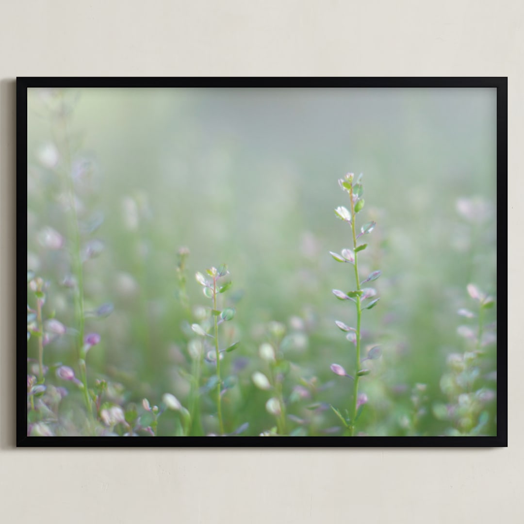"Spring on the Horizon" - Art Print in Fresh Green by studio SYLVO - Framed