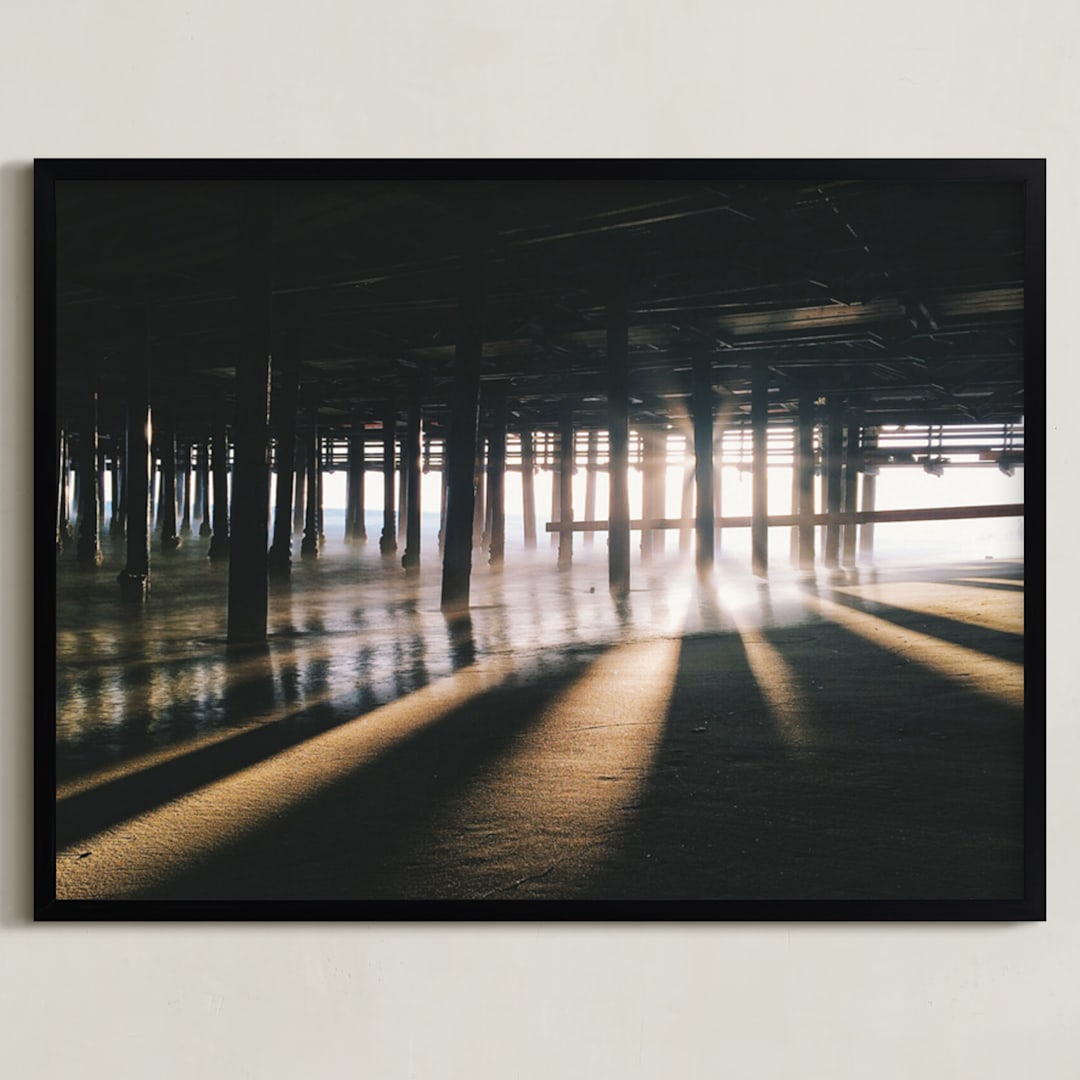 "Spread The Light" - Art Print in Light Brown by Christian Florin - Framed