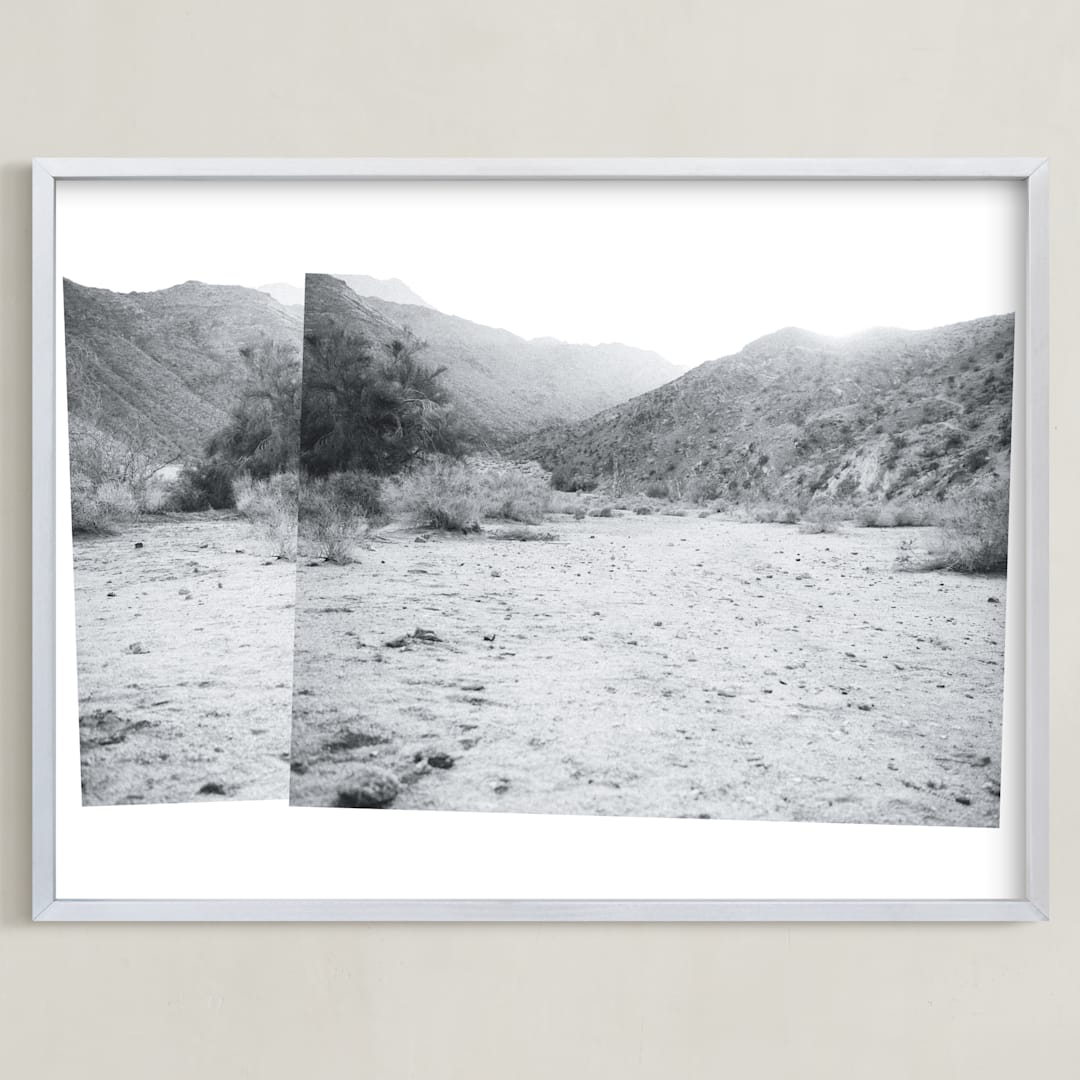"desert diptych" - Art Print in black and white by Annie Clark - Framed