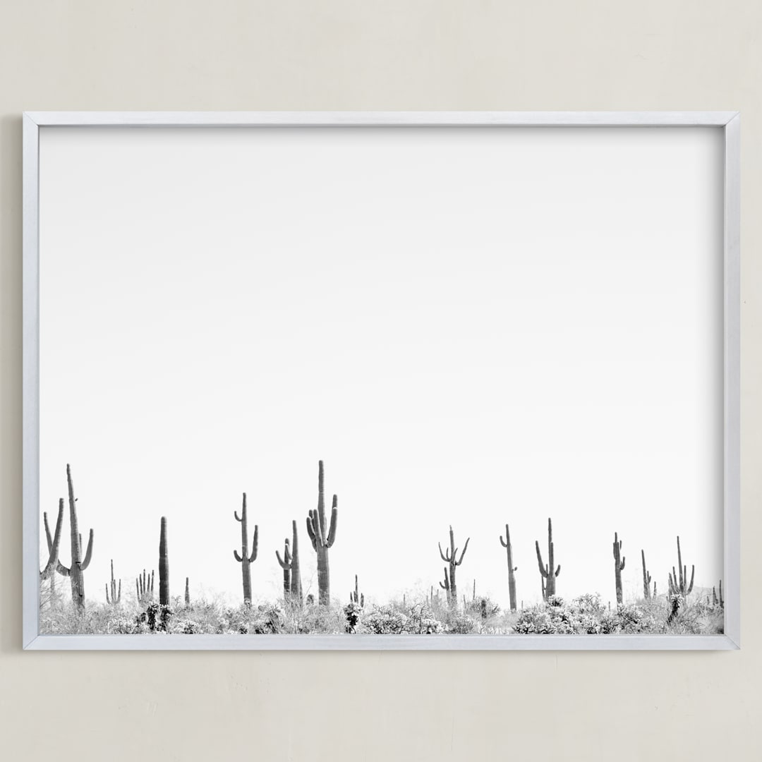 "Carnegie Gigantic" - Art Print in White by DENiSE CREW. - Framed