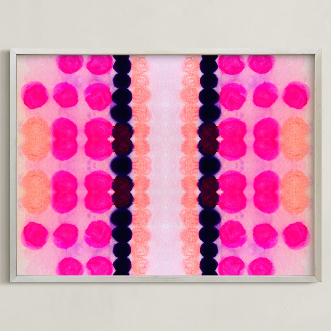 "Still Not Scared" - Art Print in Magenta by HAPI ART - Framed