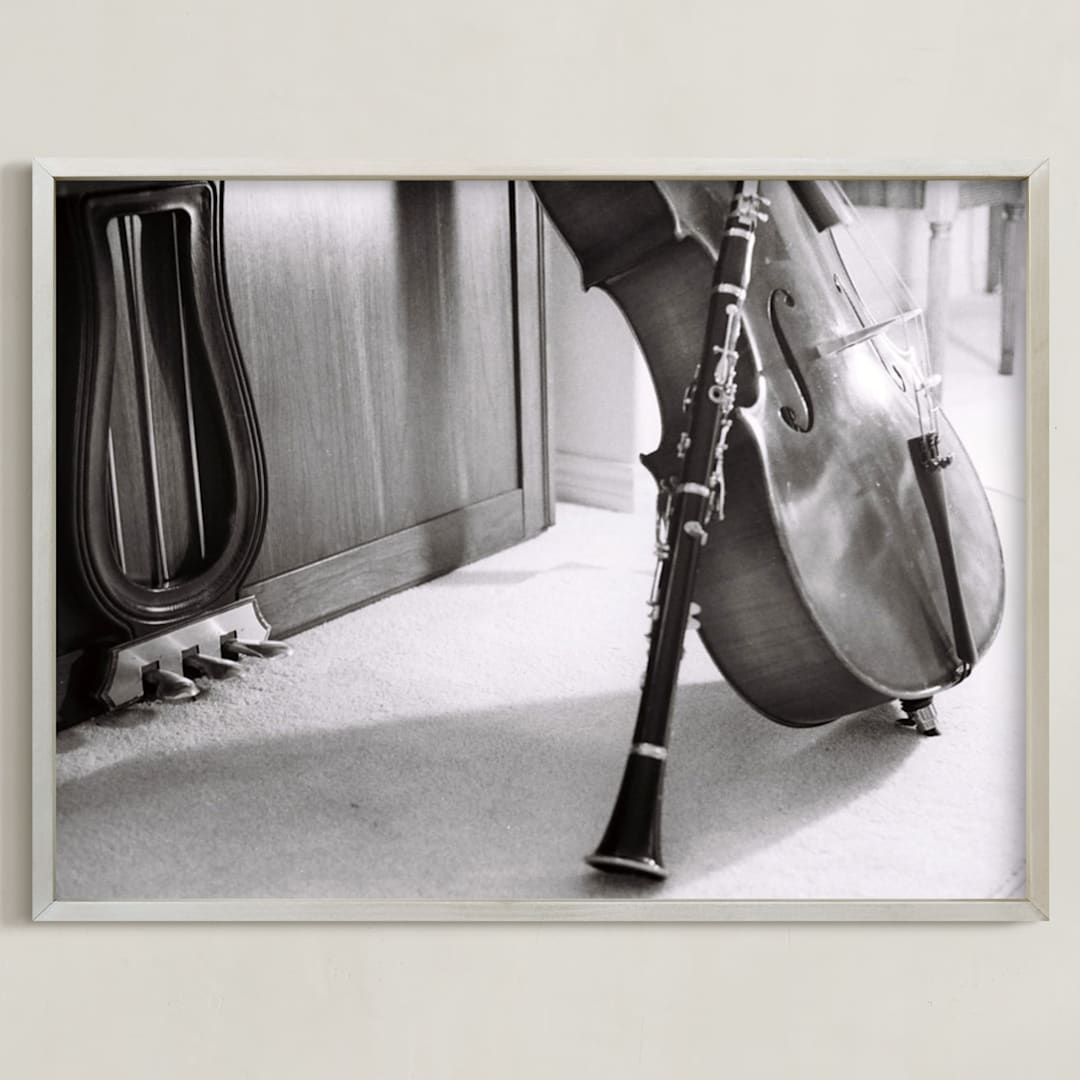 "Family Band" - Art Print in Black & White by Meagan Christensen - Framed