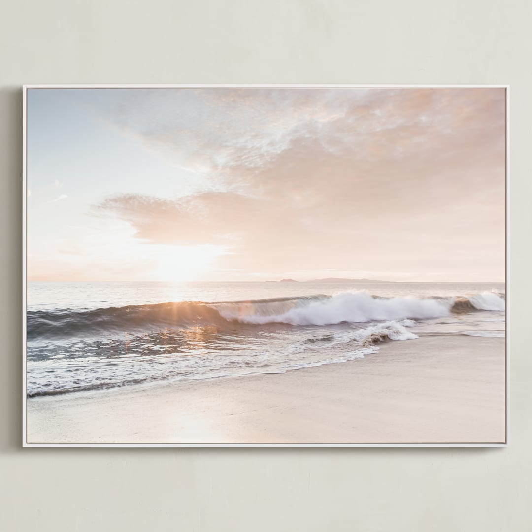 "Pacific Daydream" - Art Print in Serenity by Kamala Nahas - Framed Canvas