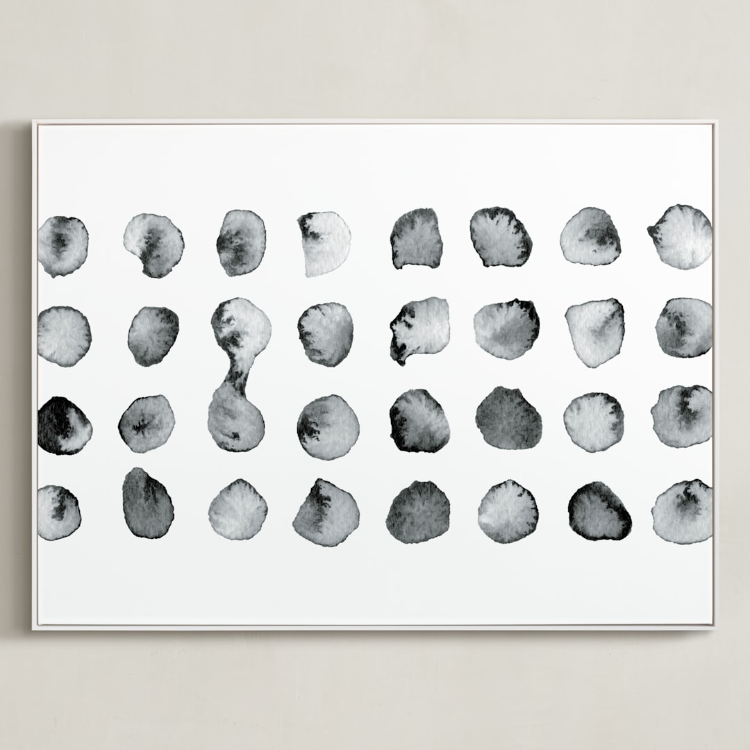 "Calculation" - Art Print in Black and White by Stephanie Nowotarski - Framed Canvas