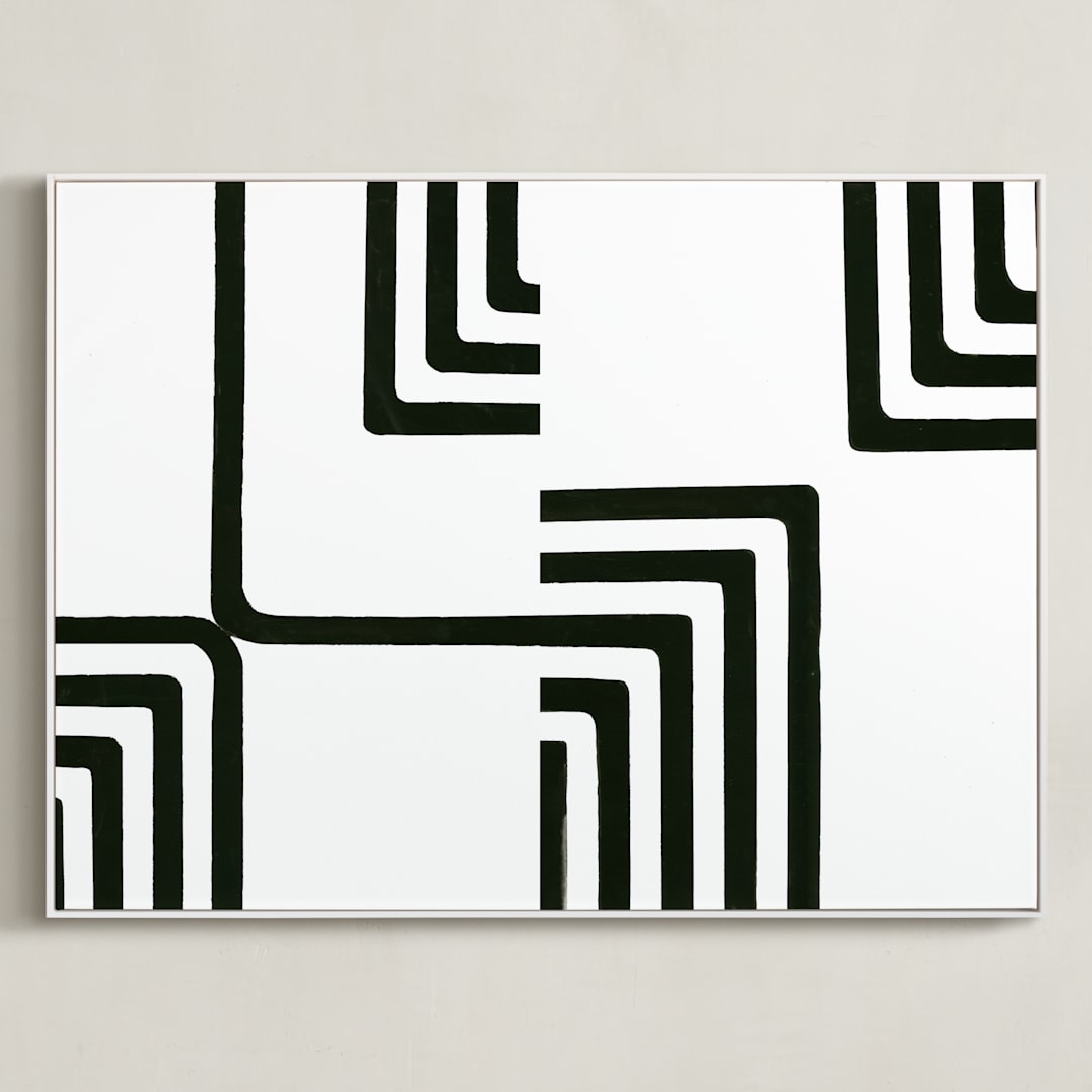"Edges" - Art Print in Onyx by Bethania Lima - Framed Canvas