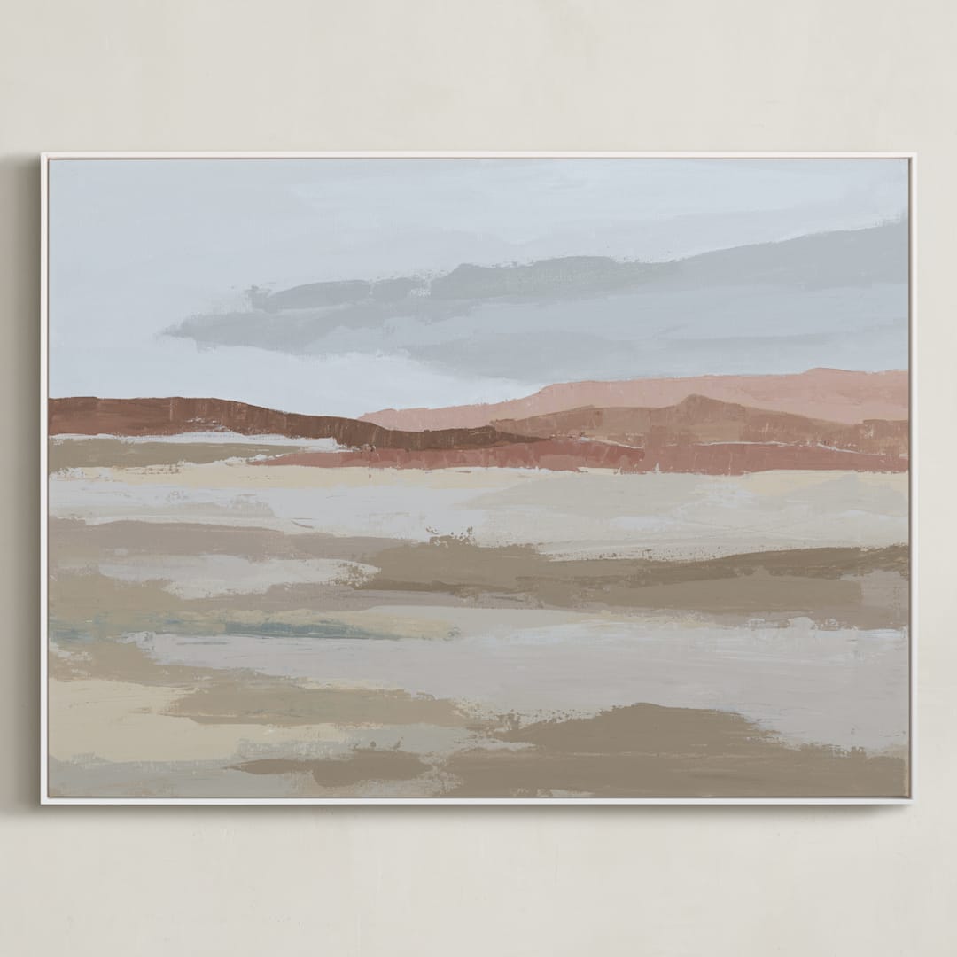 "Blushing Expanse" - Art Print in Expanse by Kati Ramer - Framed Canvas