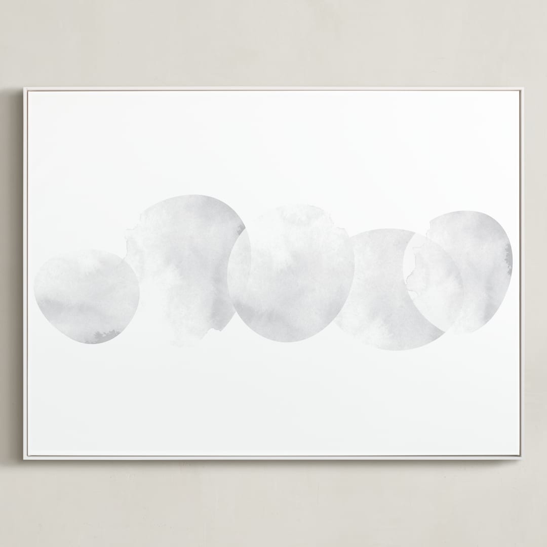 "Stepping Stones" - Art Print in Stone  by Malena Southworth - Framed Canvas