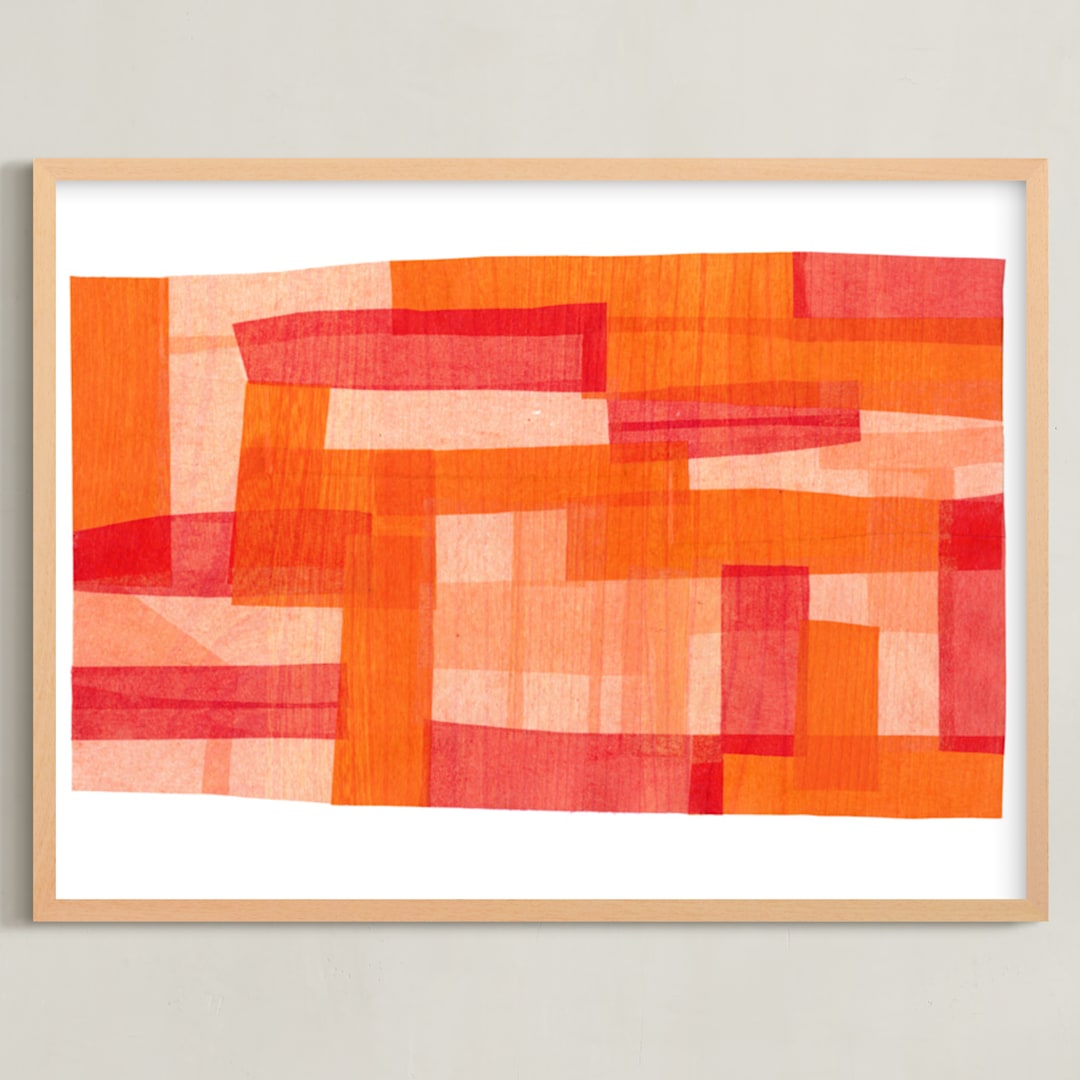 "Composite" - Art Print in Sienna by Kelly Nasuta - Framed