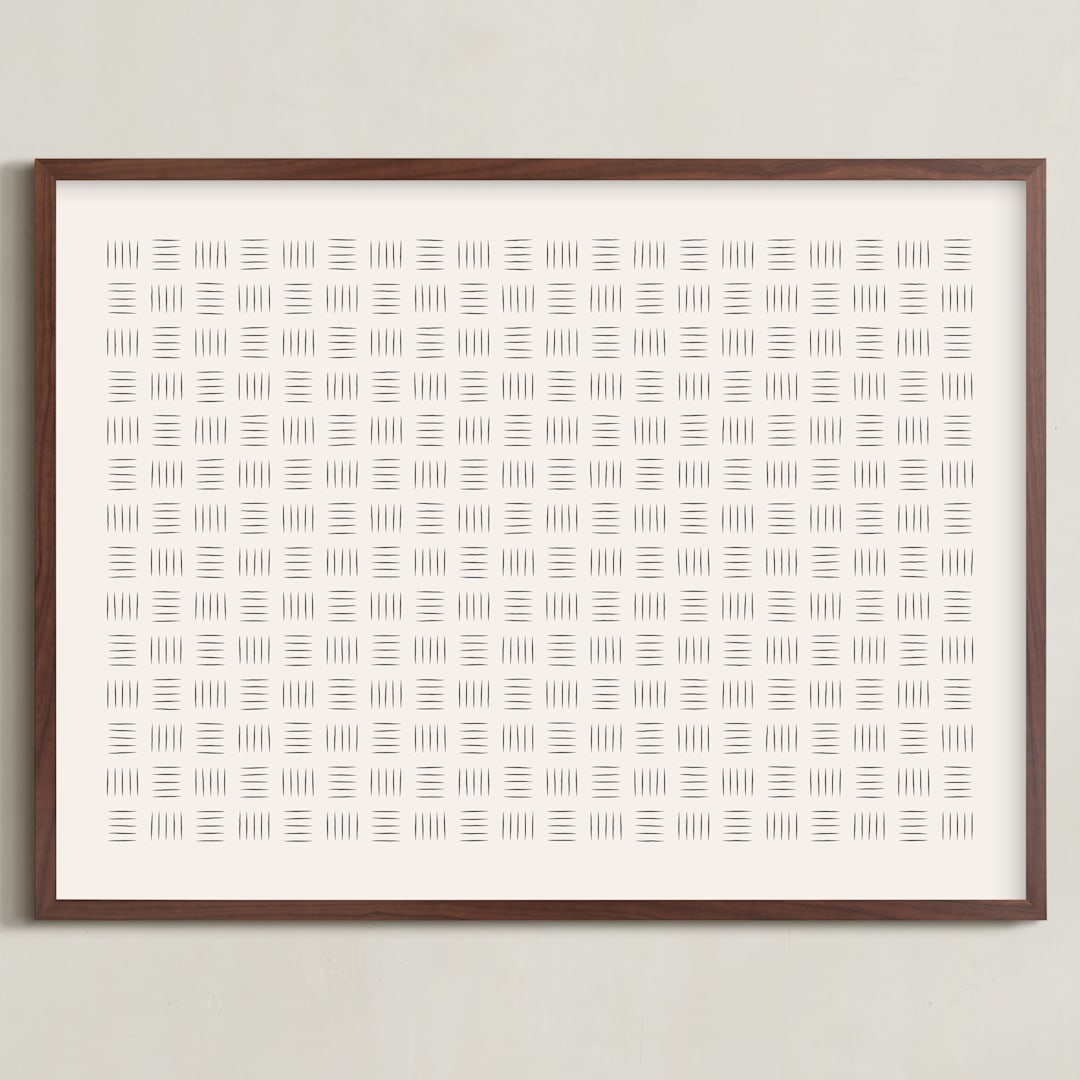 "Weaving 1" - Art Print in Sand by Yohaku Oshima - Framed