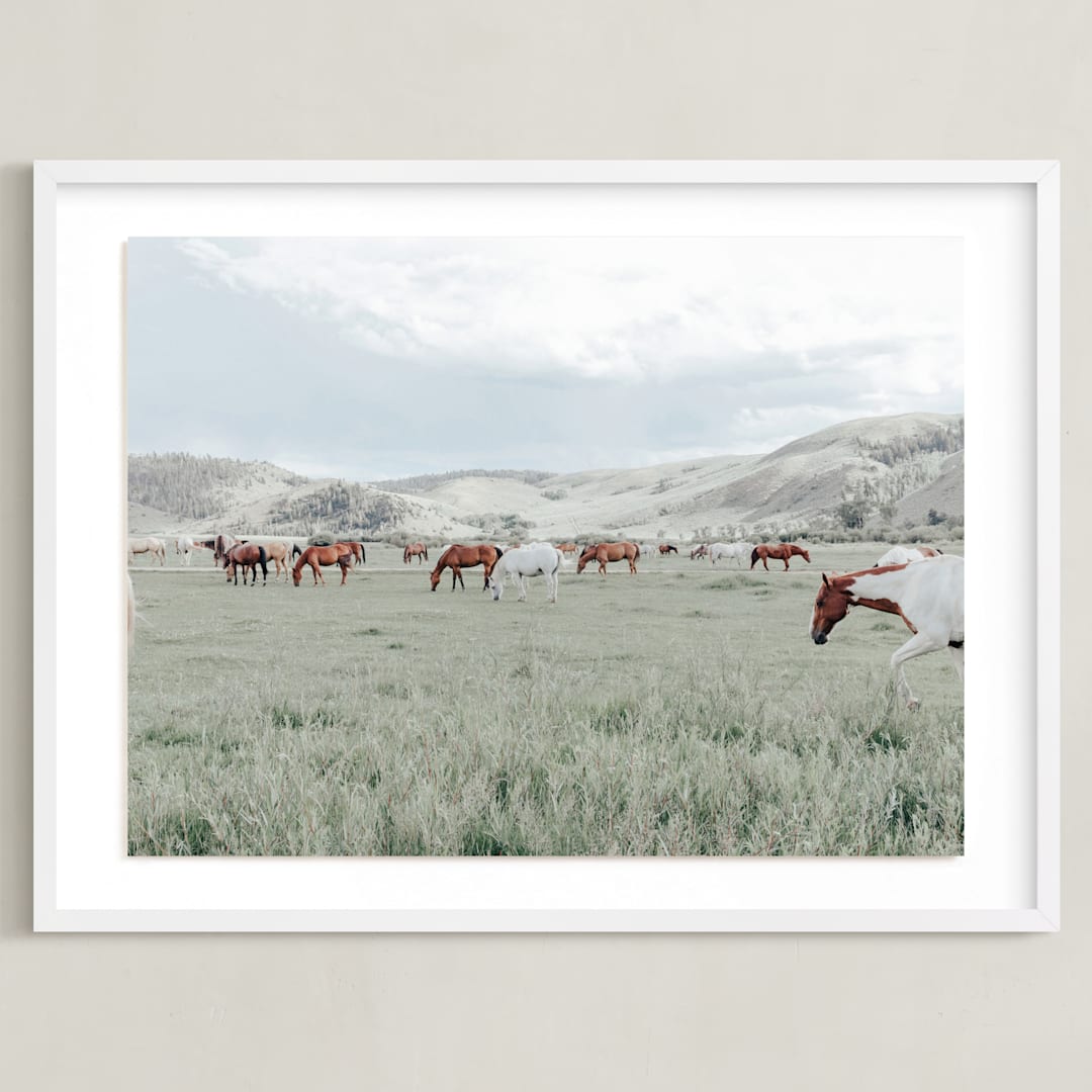 "Wander" - Art Print in Breezy by Sara Hicks Malone - Framed