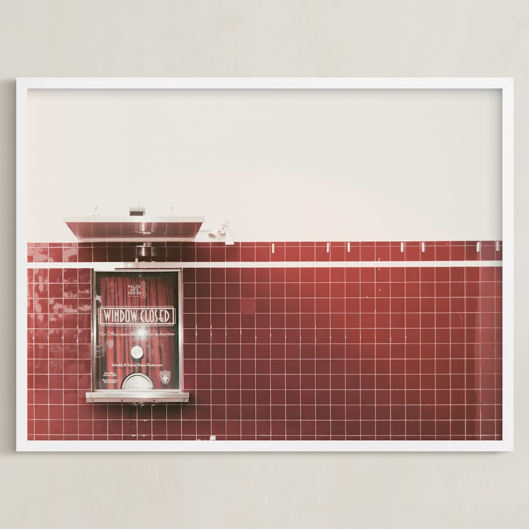 "matinee" - Art Print in Retro Red by Maja Cunningham - Framed