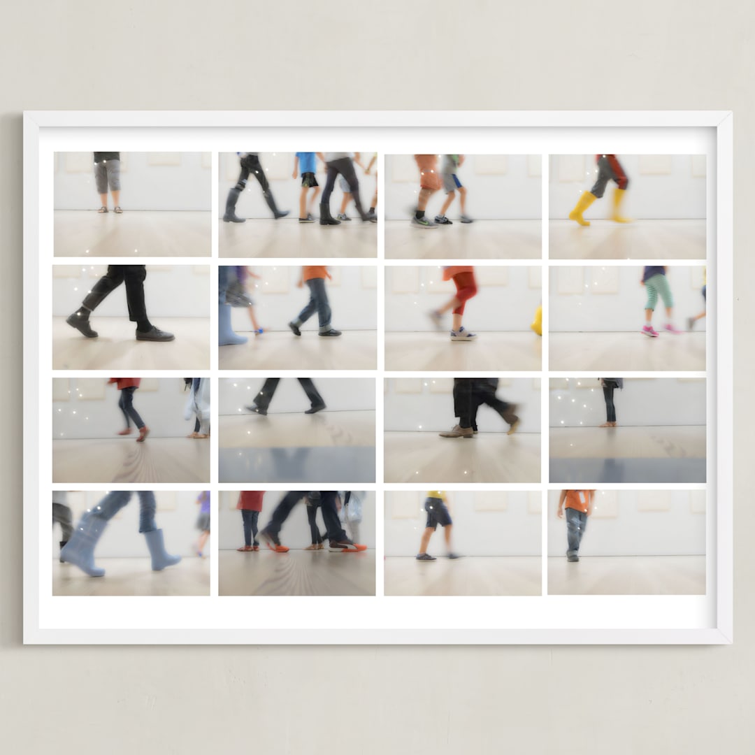 "Walk this way" - Art Print in Museum Walls by Gail Schechter - Framed