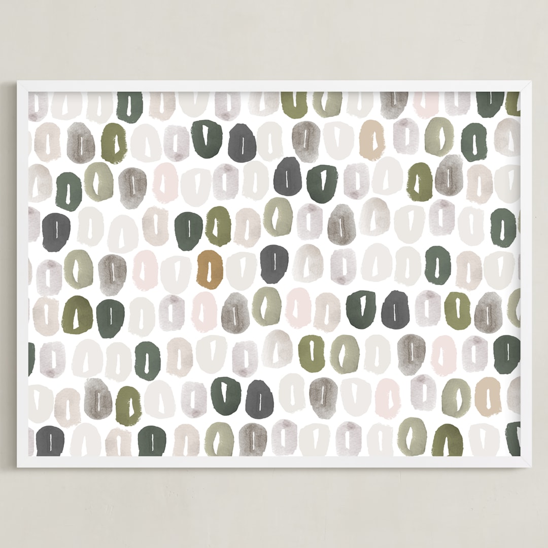 "Standout" - Art Print in Olive by Melanie Severin - Framed
