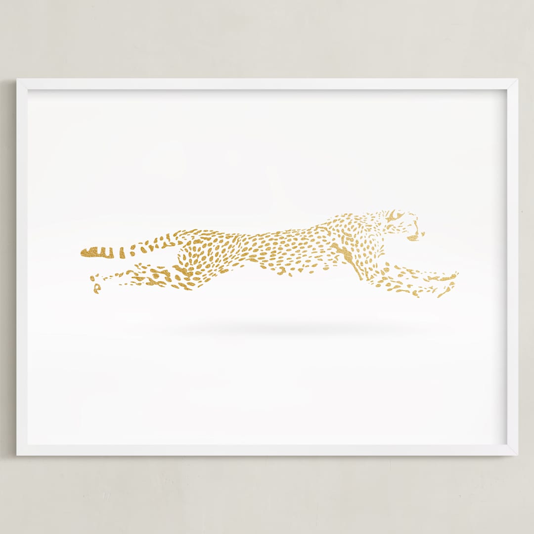 "Golden Gait" - Art Print in Gold Leaf by Andrew McClintock - Framed