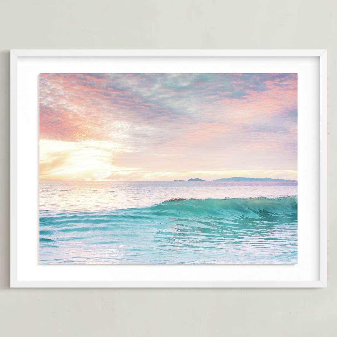 "SoCal Sorbet 4" - Art Print in Sunset by Kamala Nahas - Framed