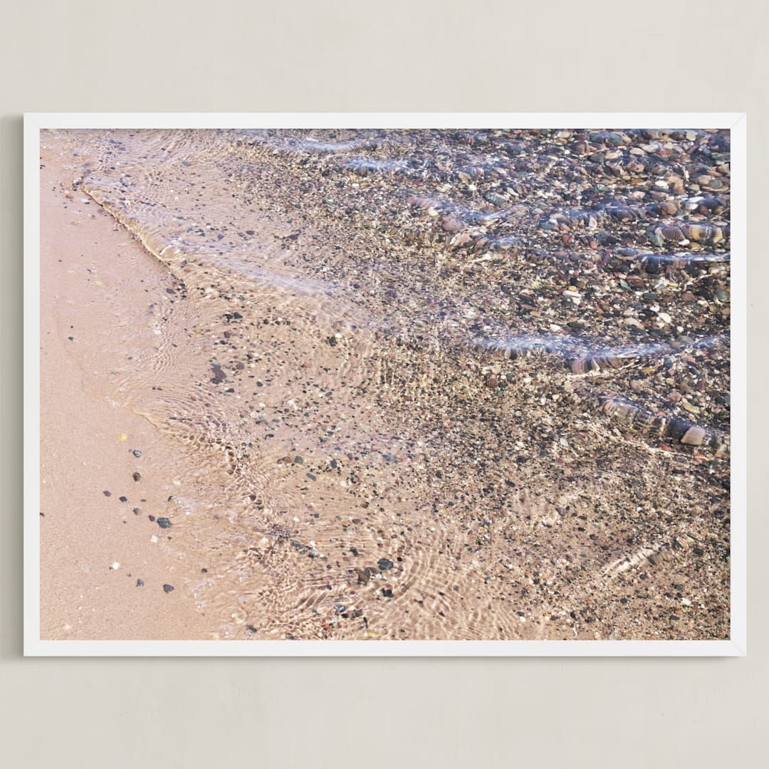 "Summer Sands" - Art Print in Pink Sand by Karen Kaul - Framed