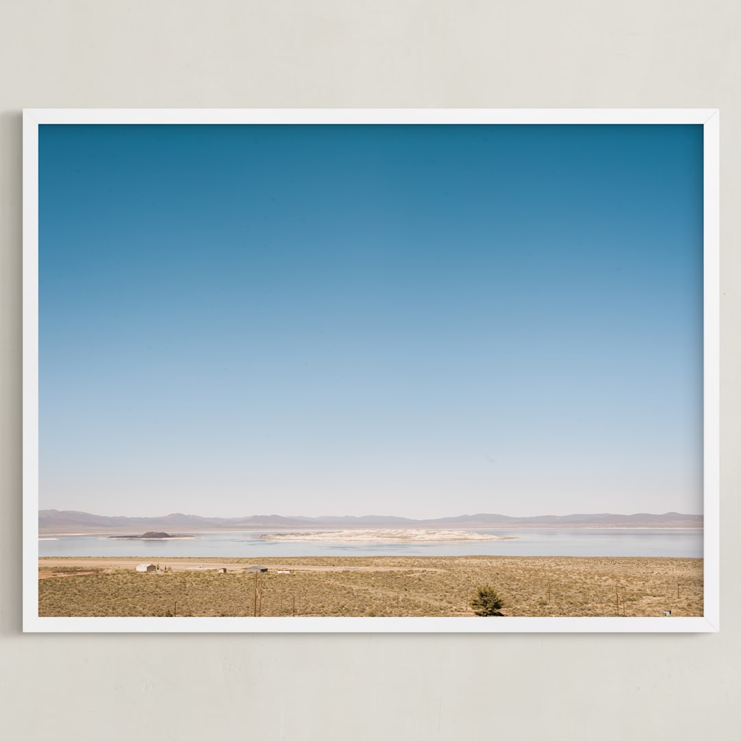 "Mono Lake" - Art Print in Lake Blue by Anna Western - Framed