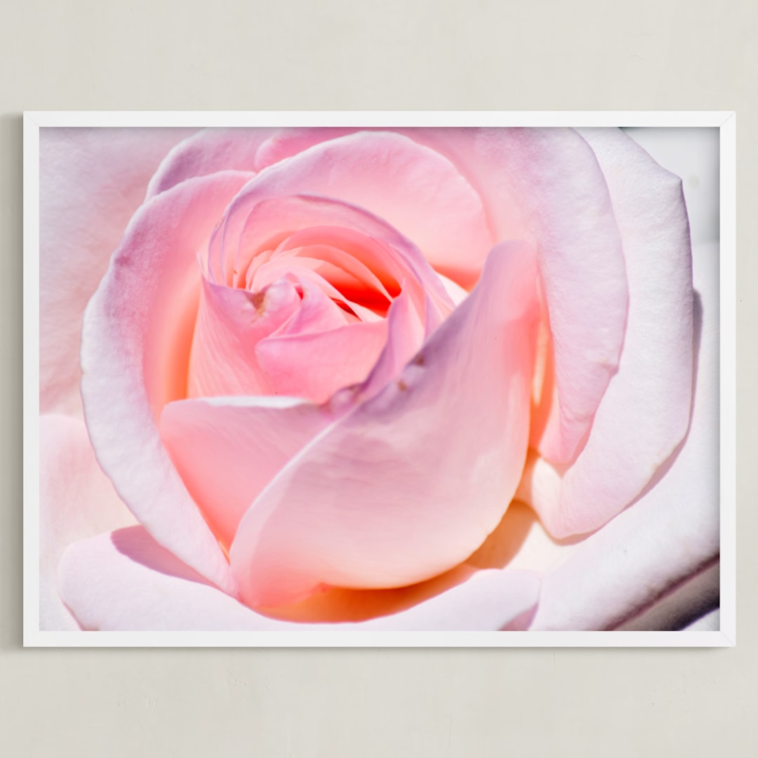 "Internal light" - Art Print in Rosy pink by NSMARK - Framed