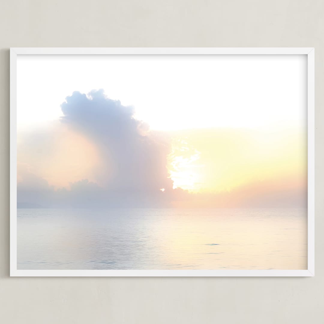"Ethereal Light" - Art Print in Sunset by Luckybug Designs - Framed
