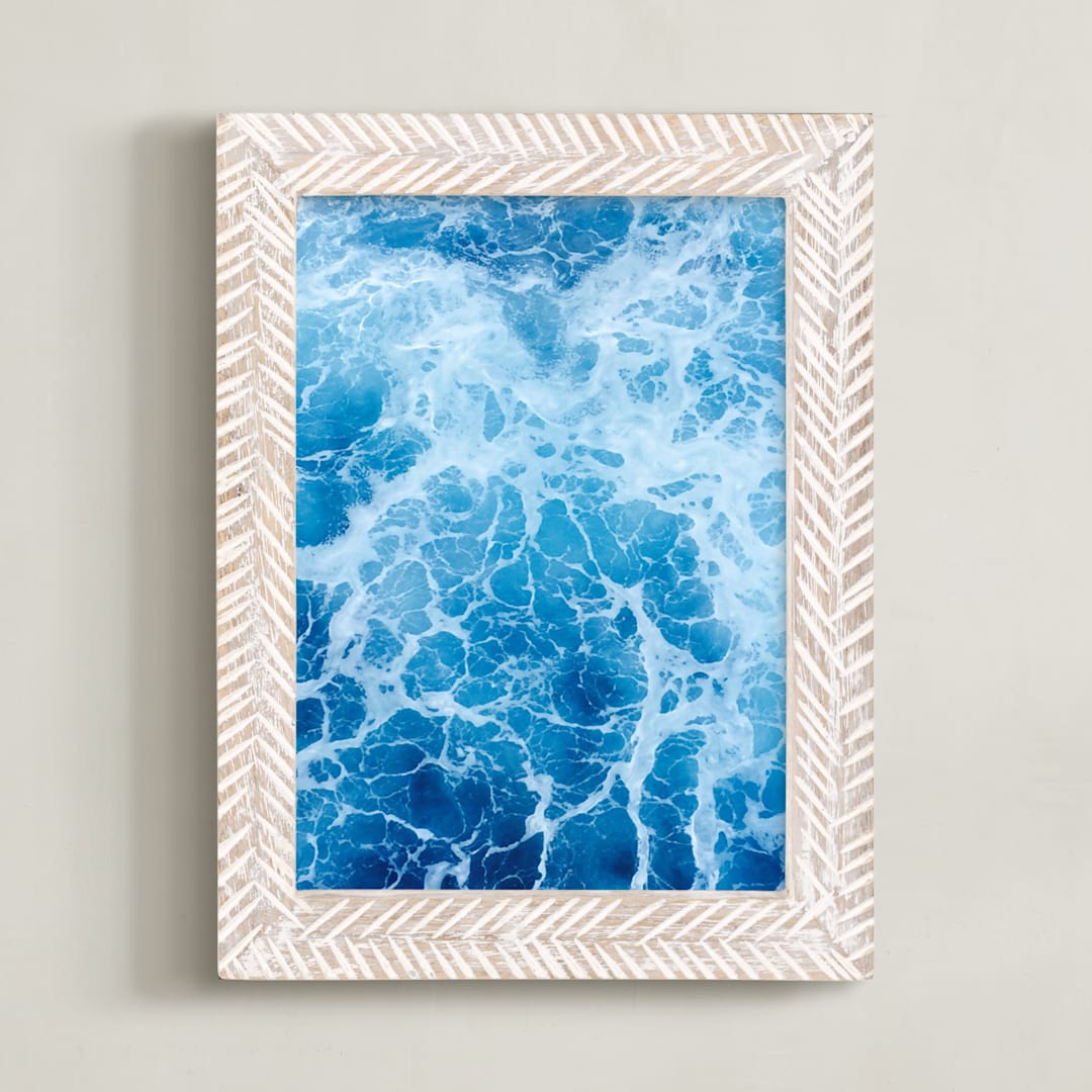 "Moving With Blues" - Art Print in Navy by Carole Crohan - CaroleeXpressions - Framed