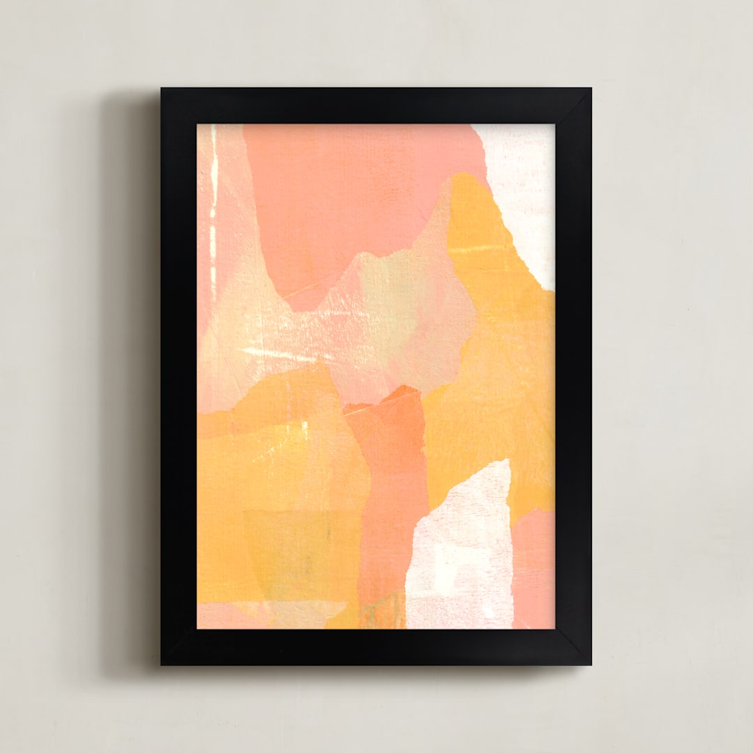 "Lazy Day" - Art Print in Golden Blush by Carrie ONeal - Framed