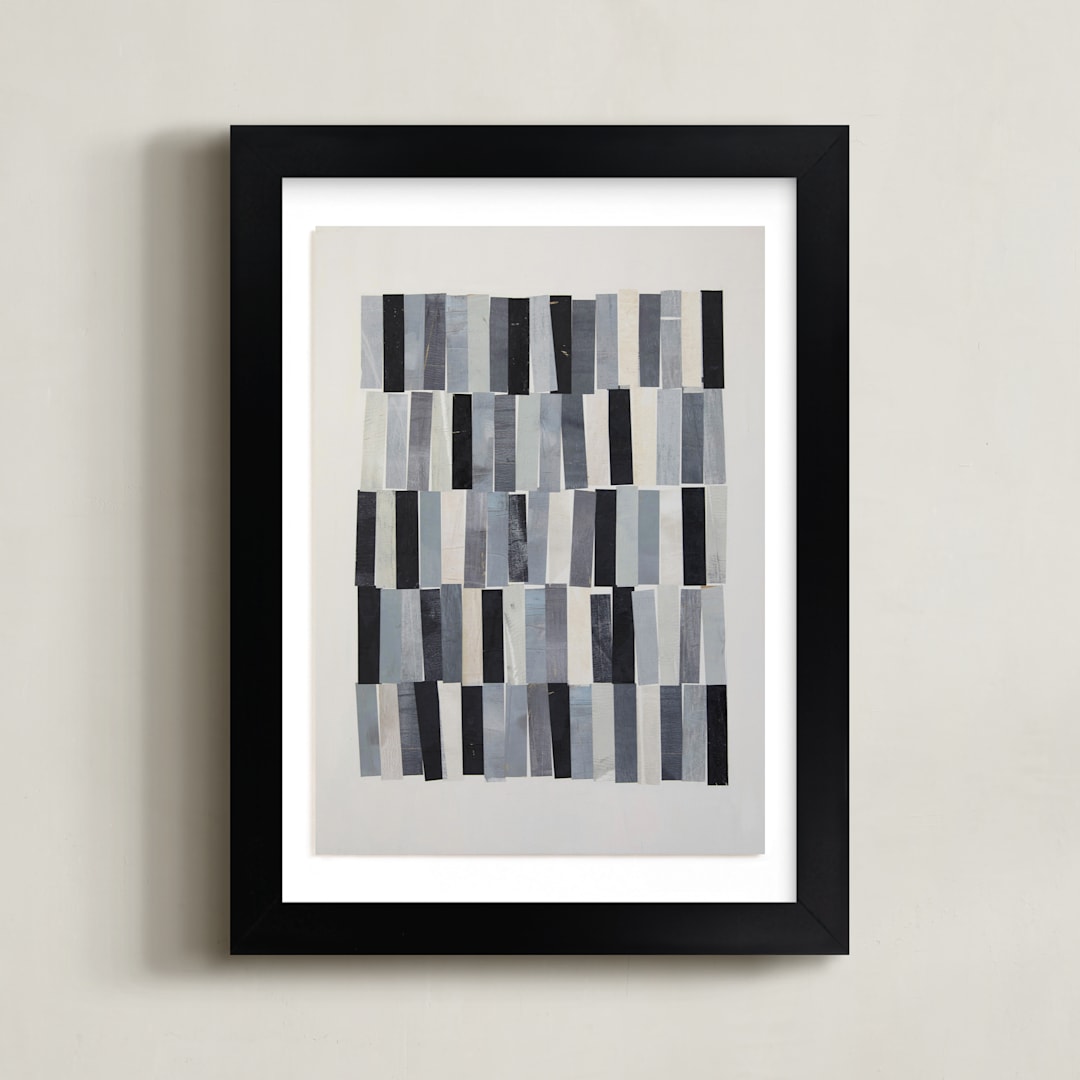 "tonality III" - Art Print in Slate by Sara Hicks Malone - Framed