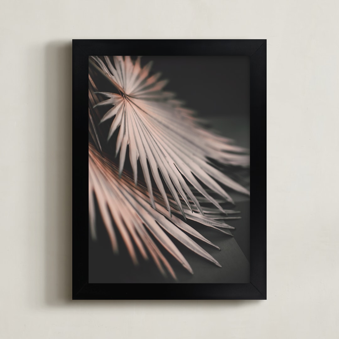 "Copper Ferns 1" - Art Print in Shimmering Copper by Alicia Abla - Framed