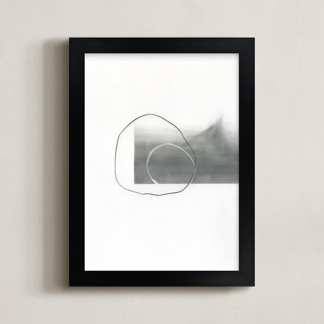 "Abstract drawings I" - Art Print in White by Kirsta Benedetti - Framed