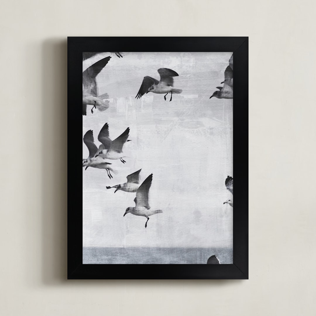 "In flight." - Art Print in Cloudy by Dawn Smith - Framed