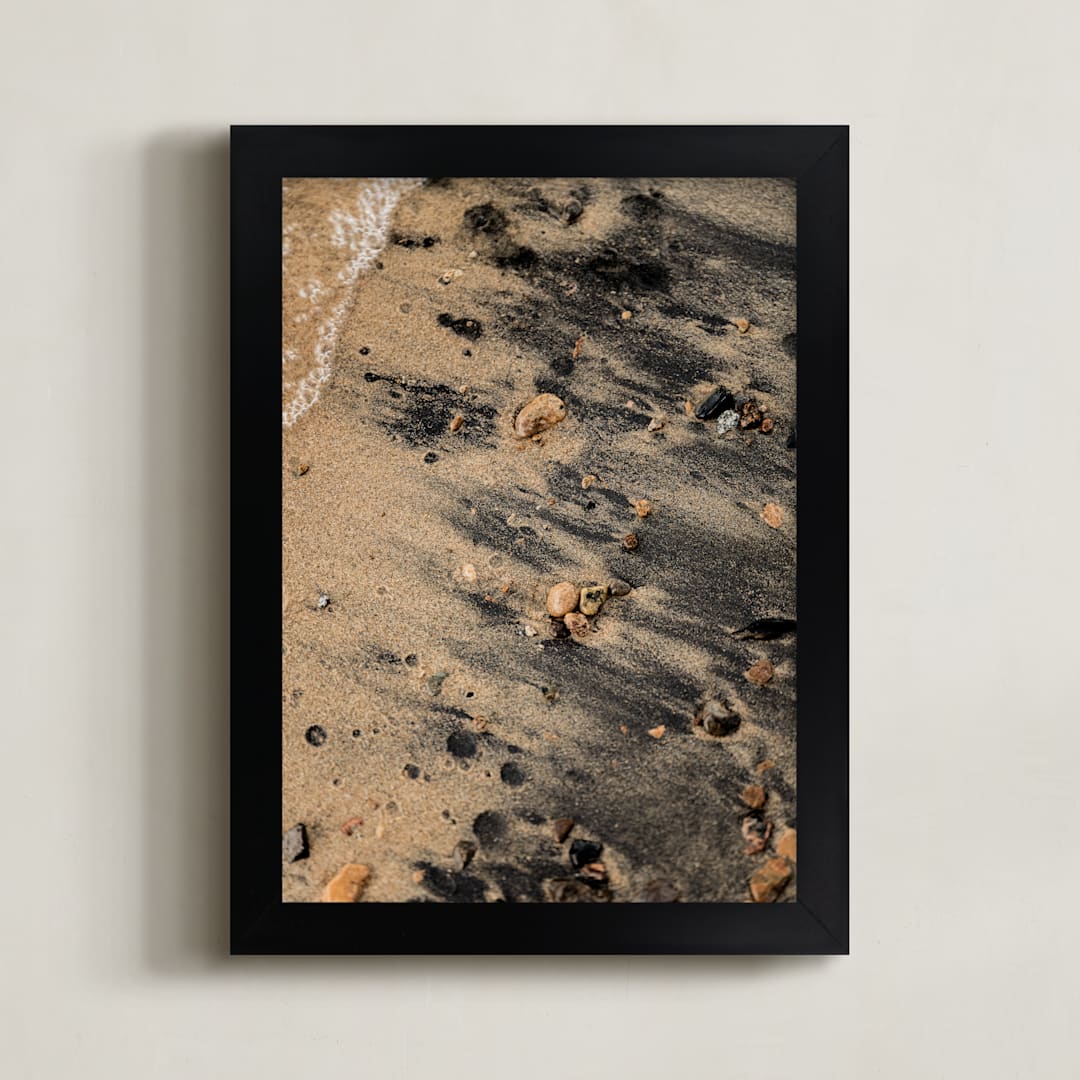 "Black Sand III" - Art Print in Onyx by Karly Rose Sahr - Framed