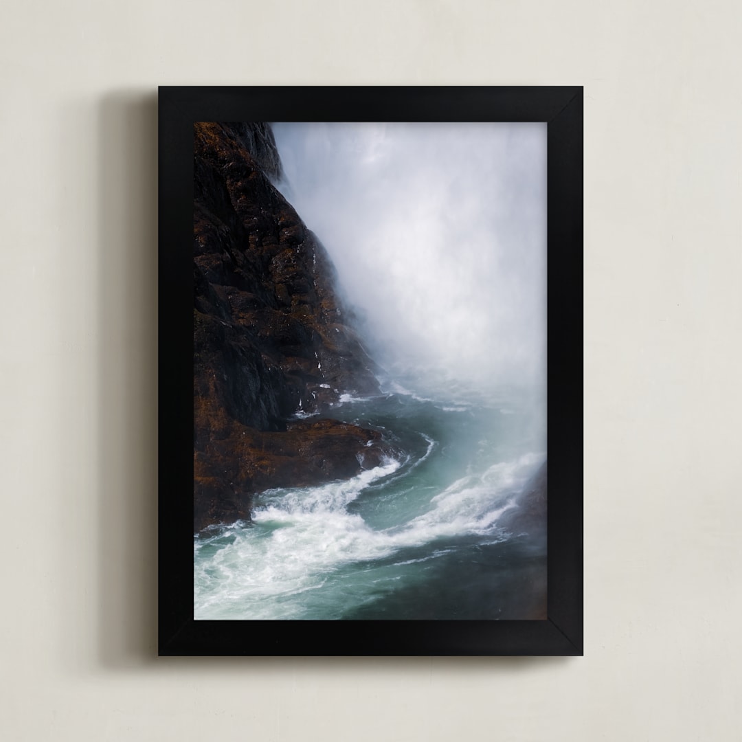 "Emerald Mist" - Art Print in Emerald Blue by KIMBERLY SMITH - Framed