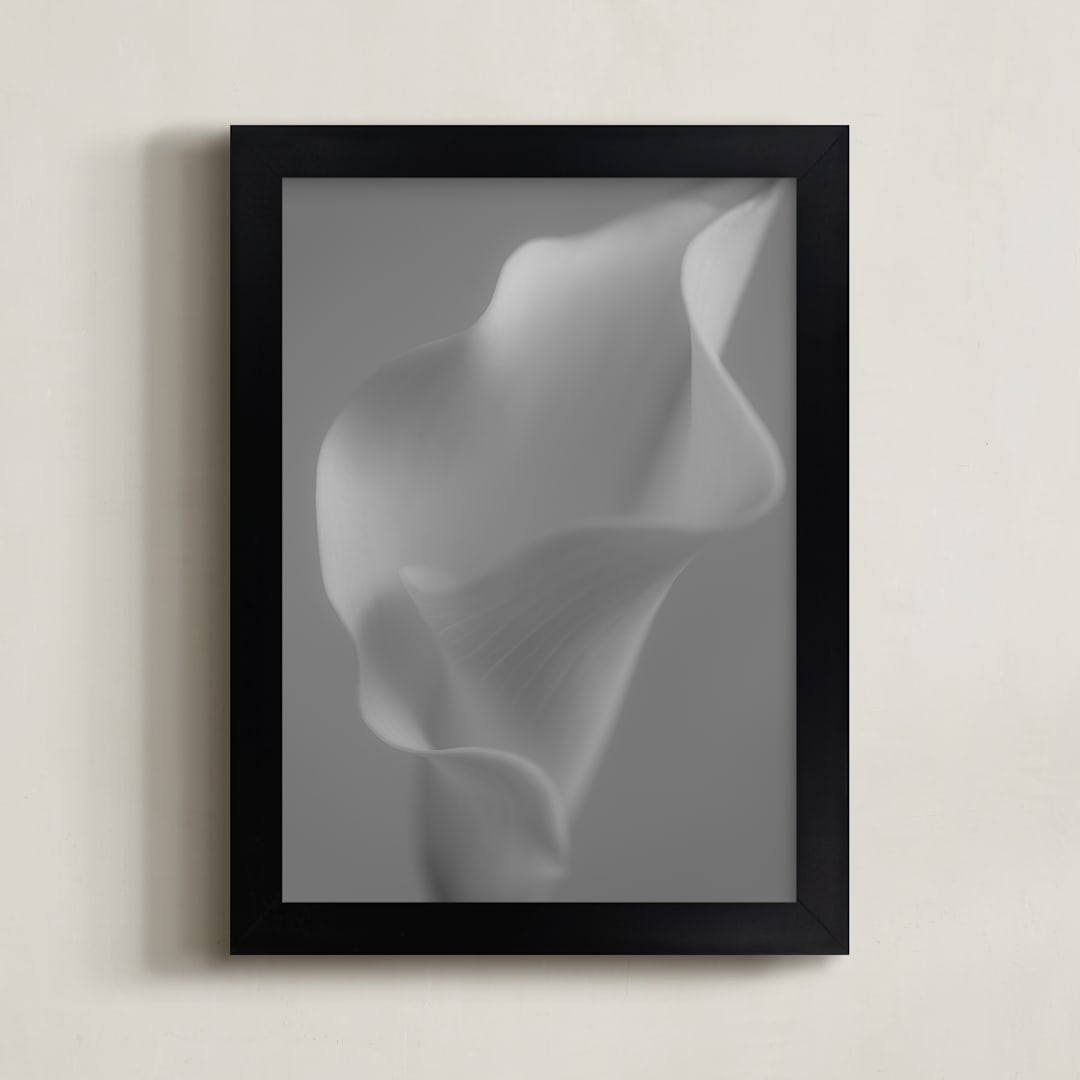 "Memory" - Art Print in Pearly Grey by MG Vander Elst - Framed