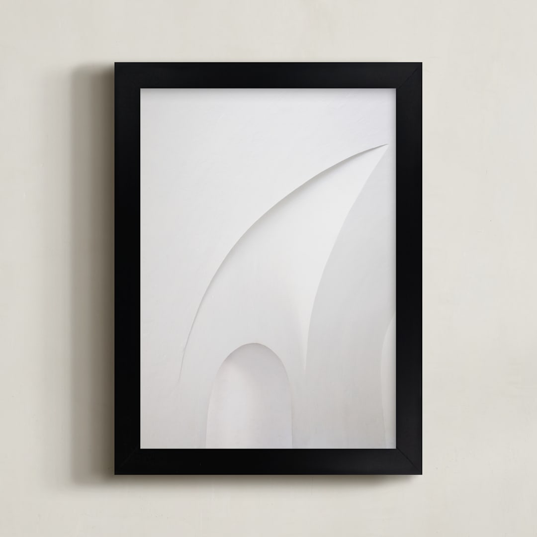 "El Morro Archway" - Art Print in Soft Grey Meets White by Anika - Framed