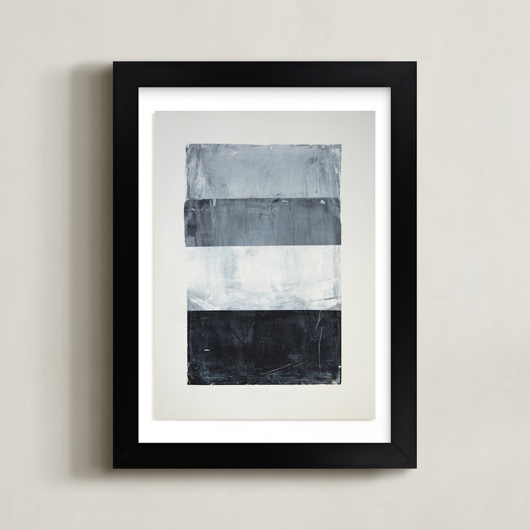 "tonality II" - Art Print in Slate by Sara Hicks Malone - Framed