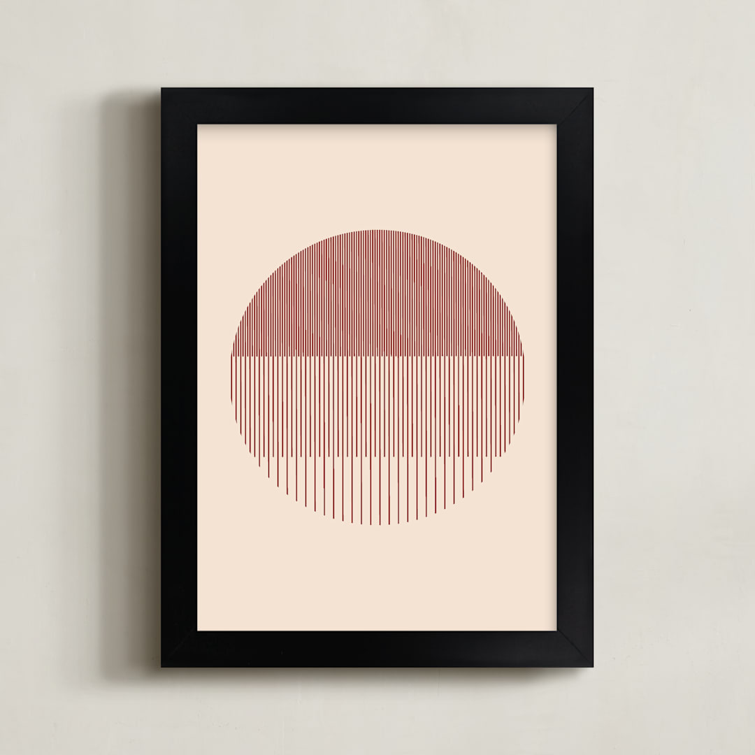 "Soleil" - Art Print in Brick by Fresh Letter Studio - Framed