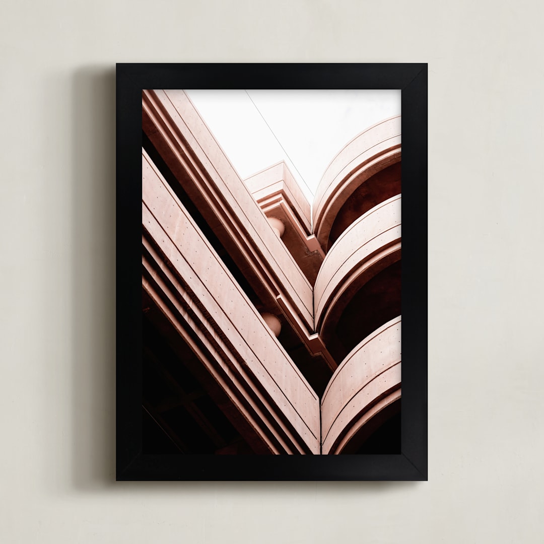 "Deco" - Art Print in Blush by Kaitie Bryant - Framed