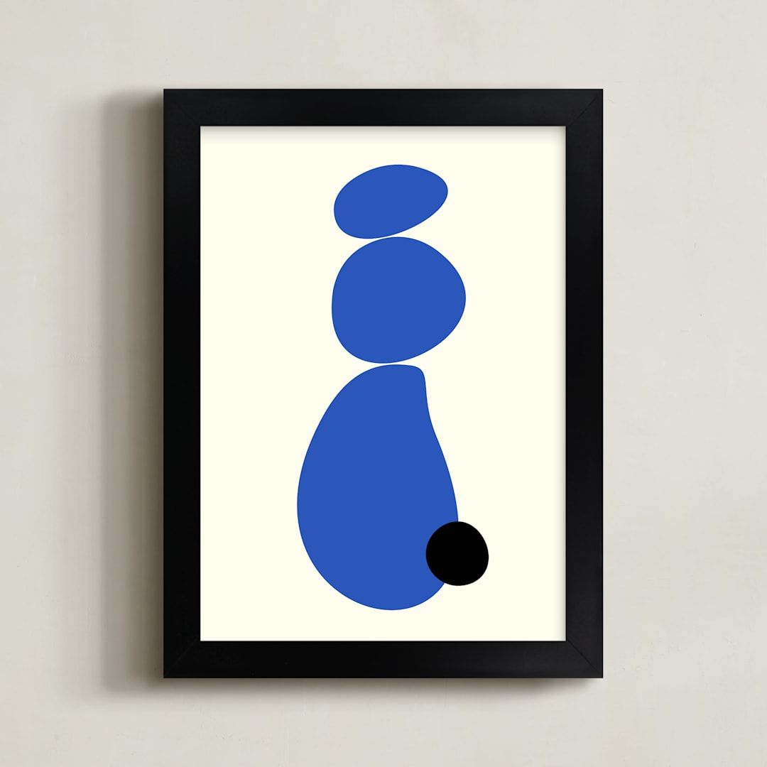 "Persevere" - Art Print in Lapis Lazuli by Beth Vassalo - Framed