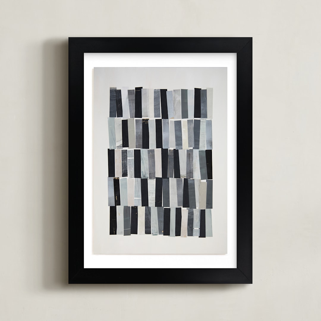 "tonality I" - Art Print in Slate by Sara Hicks Malone - Framed