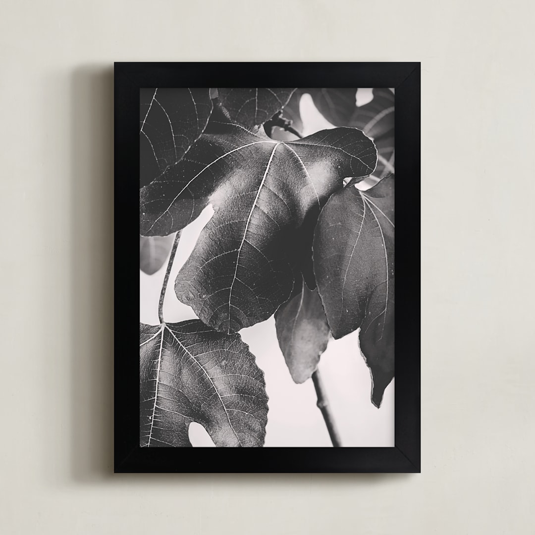 "Gather & Gaze" - Art Print in Matte Black by Alicia Youngken - Framed