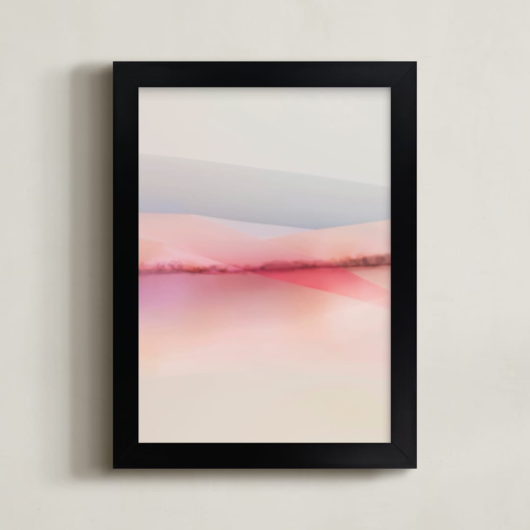 "Sailors Delight" - Art Print in Pink Skies by Karen Kardatzke - Framed
